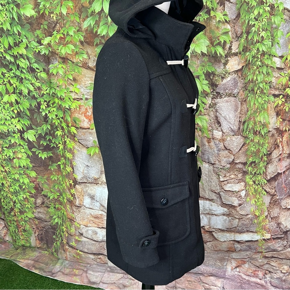 NWT ESPRIT Black Toggle Heritage Style and Zip Closure Wool Blend Pea Coat, 8 - Picture 9 of 14